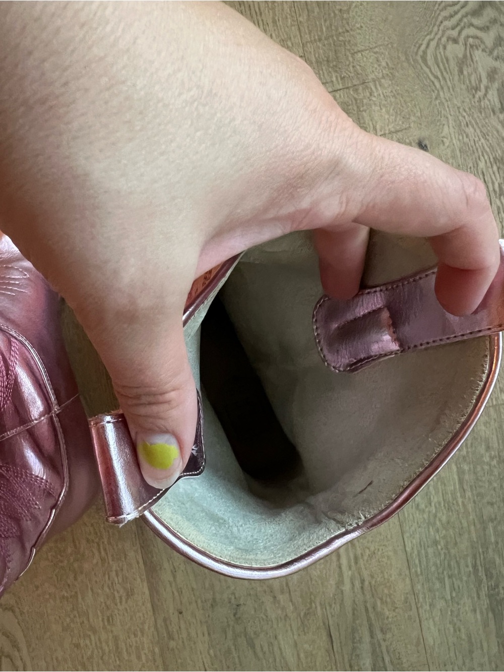Shu ShopMetallic Pink Western Ankle Boots - Picture 7 of 7